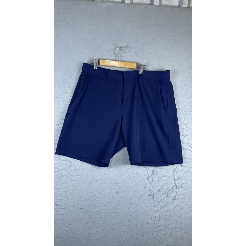 Fabletics Shorts Mens 34 Navy Blue Excellent Performance Golf Active 7 Inseam